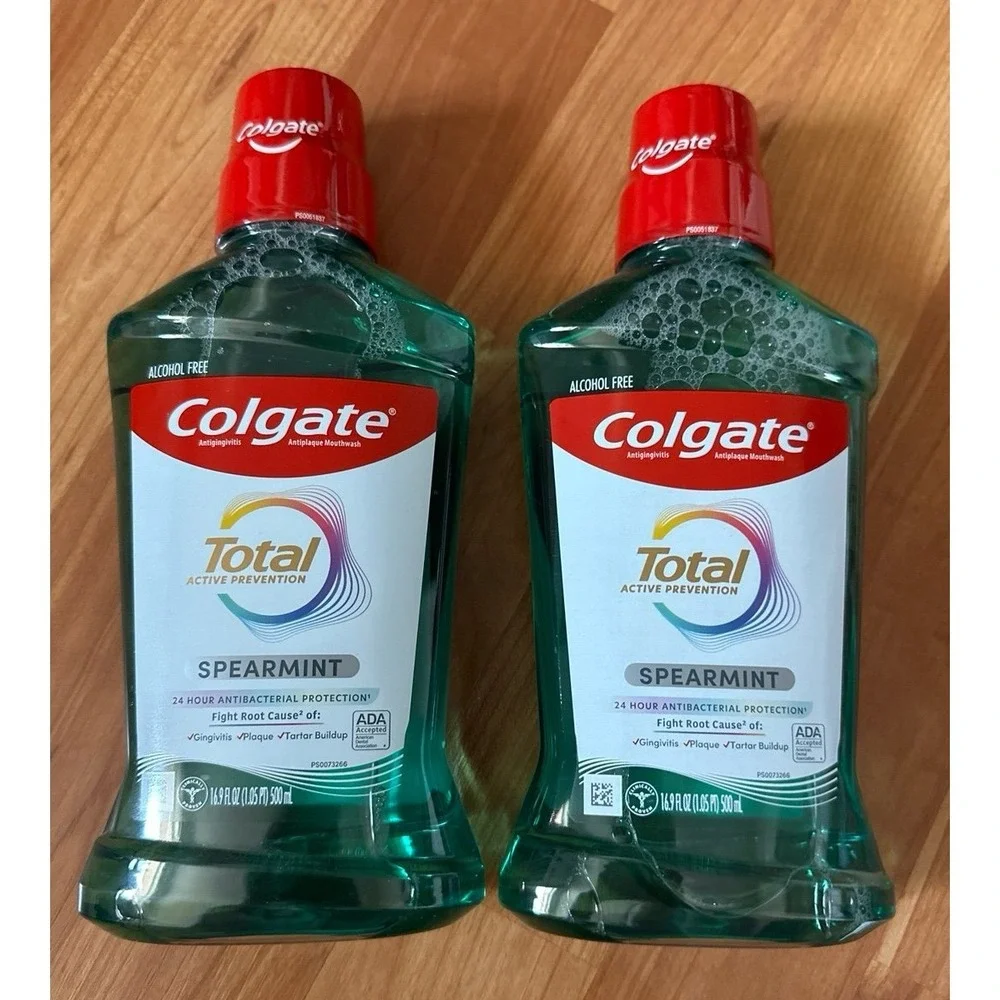 2 Colgate Total Advanced Pro Shield Mouthwash Spearmint‎ Surge Flavor 16.9oz
